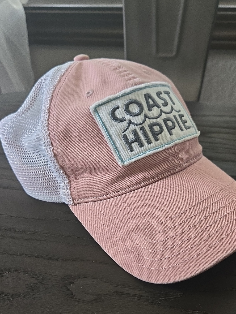 Pink and White Coast Hippie Trucker Hat